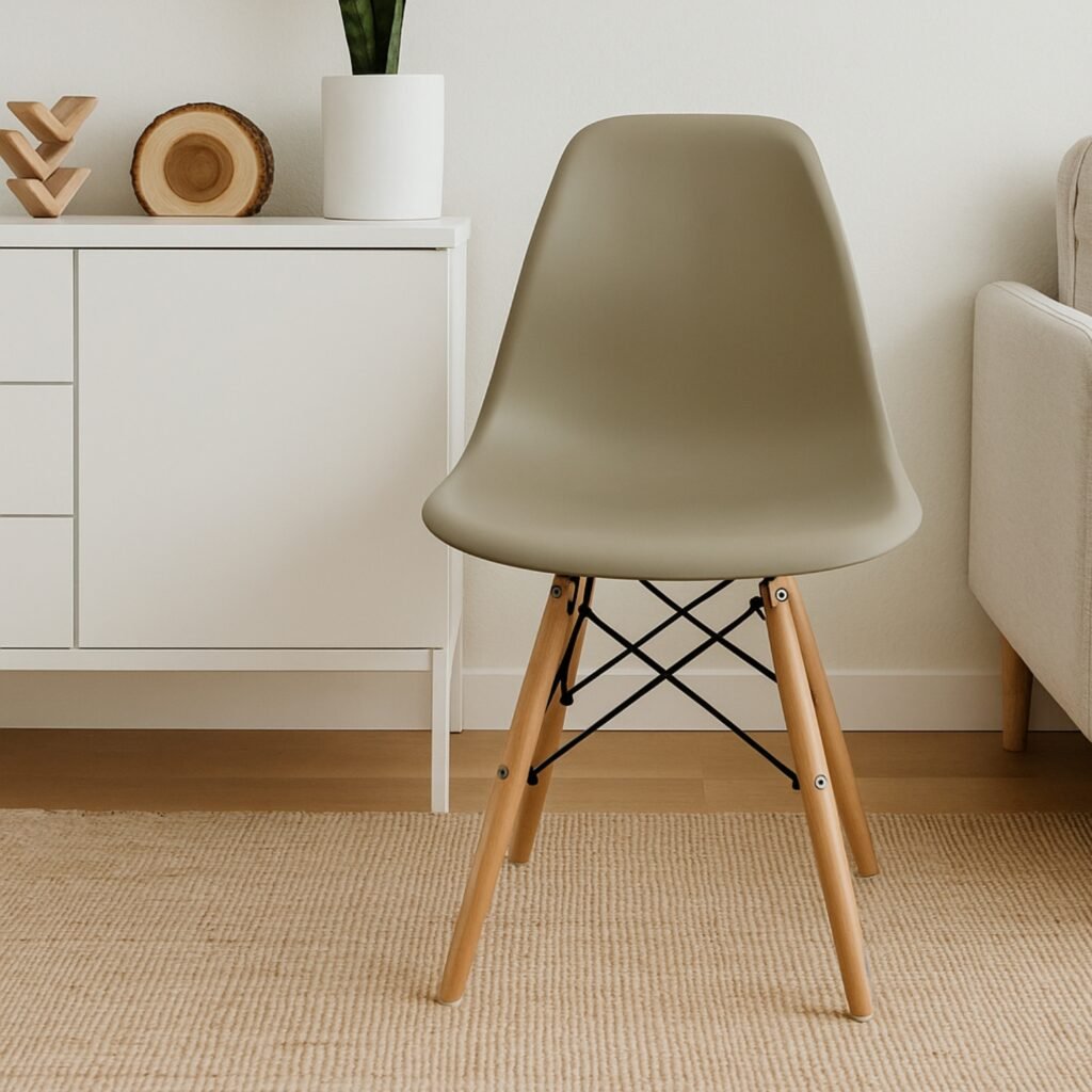 Silla Moderna Beige Estilo Nórdico