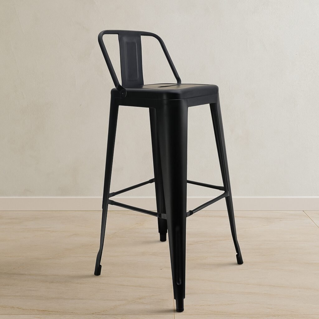 Silla de Bar Industrial Negra - Modernidad y estilo