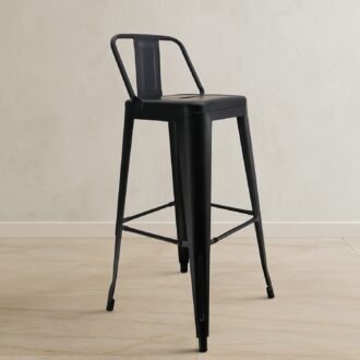 Silla de Bar Industrial Negra - Modernidad y Estilo