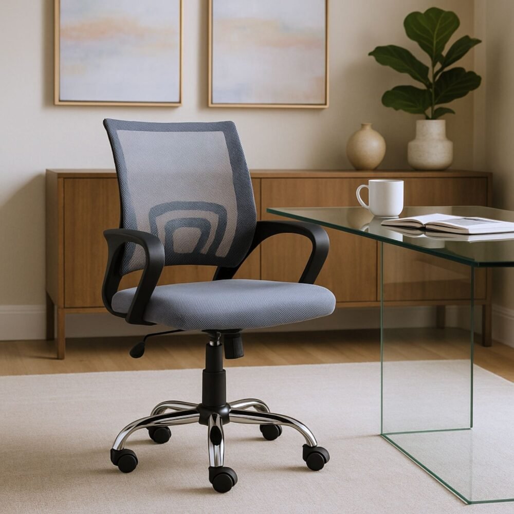 Silla de Escritorio Breeze Gris – Confort en tu Oficina