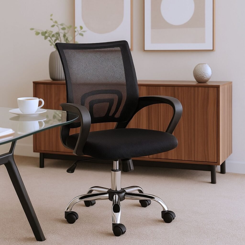 Silla de Escritorio Breeze Negra – Ergonomía y Estilo