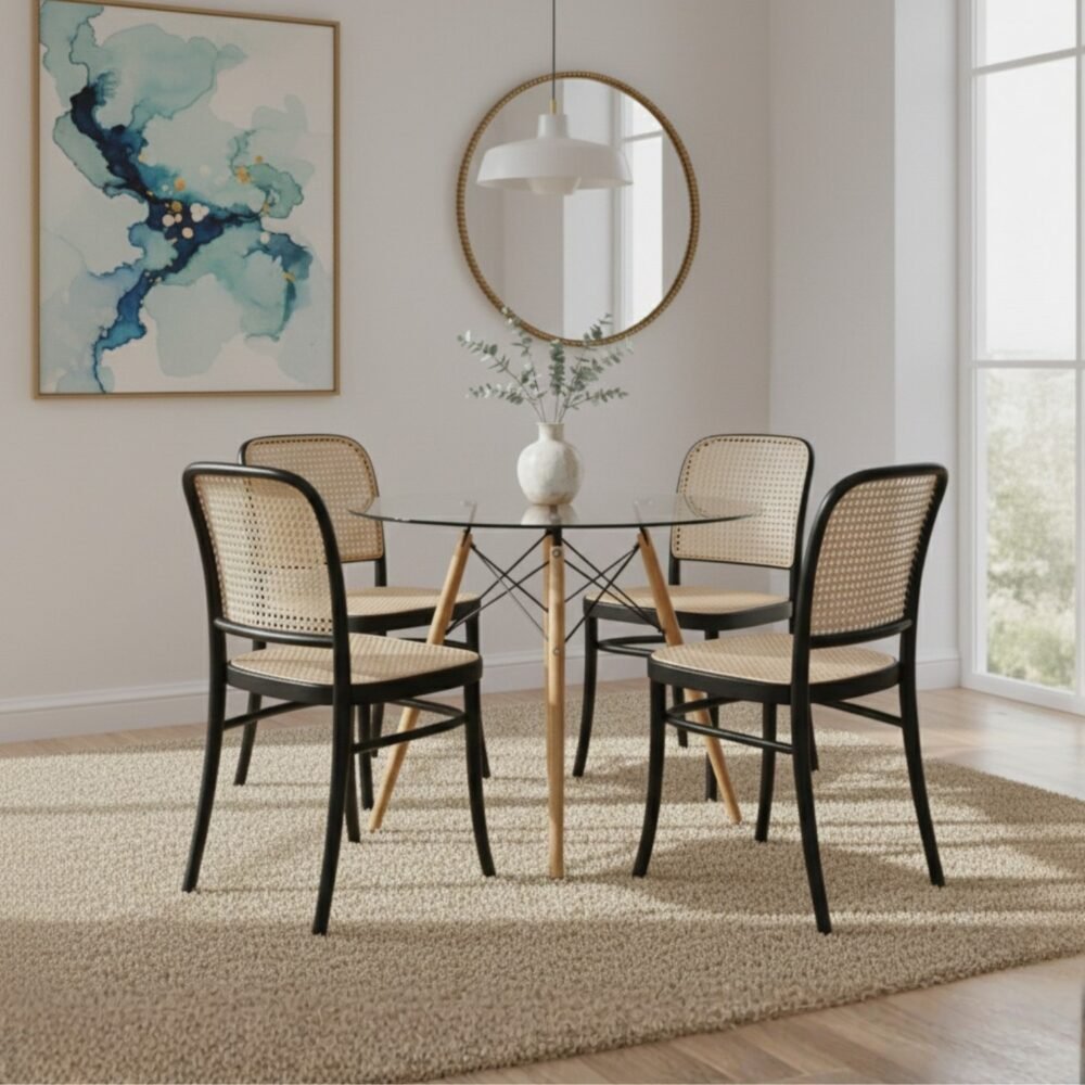 Juego de Comedor Serena vidrio x4