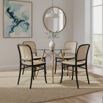 Juego de Comedor Serena vidrio x4