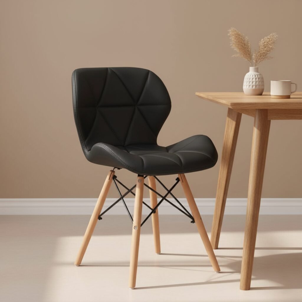 Silla Comedor Mariposa Negra – Diseño Nórdico y Confort Acolchado