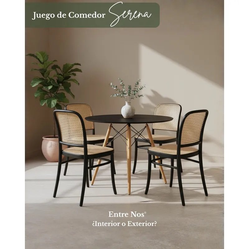 Entre Nos Home Juego de Comedor Serena 4 Puestos