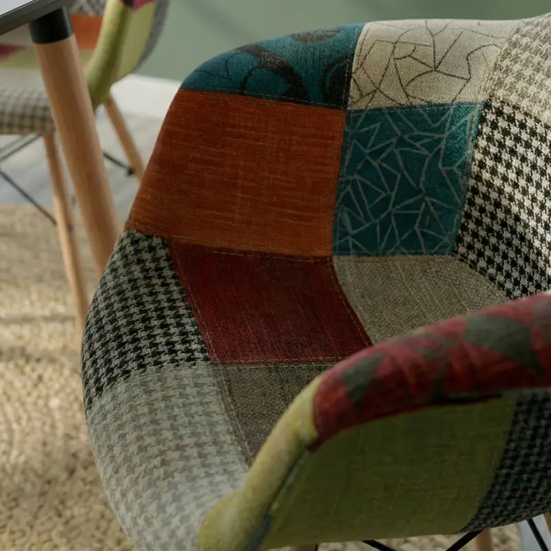 Entre Nos Home Comedor Arcoiris 4 Puestos | Mesa Luna Rectangular Negra - Image 4