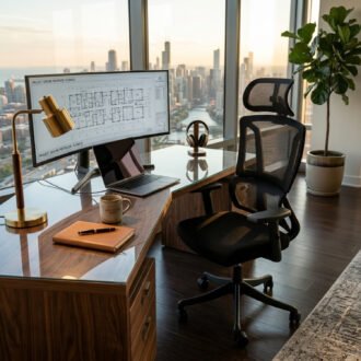 Silla de Escritorio Nuvola | Soporte Lumbar Avanzado y Cabecero de Malla