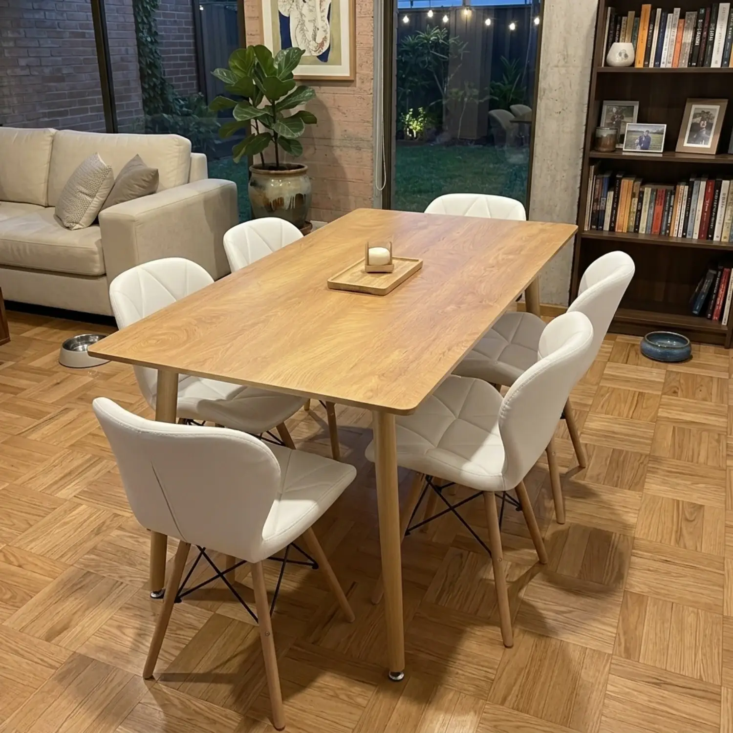 image de whatsapp de cliente que compro entre nos home comedor mariposa color blanco