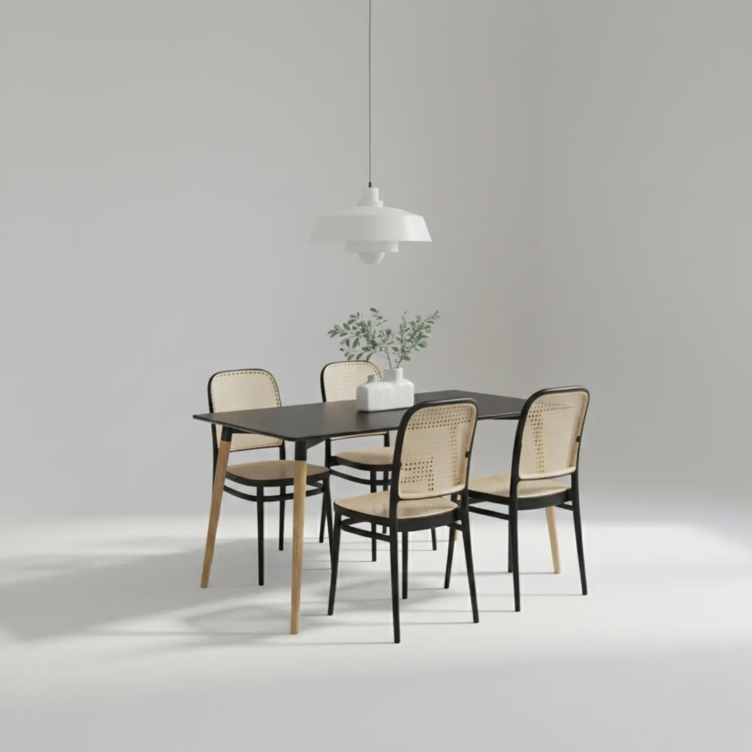 Entre Nos Home Comedor Serena 4 Puestos Negro | Mesa Rectangular 120 cm - Image 6